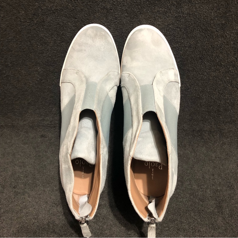 Linea Paolo Shoes Women’s Felicia Light Blue Platform Wedge Sneaker Bootie Sz 8M - Picture 6 of 12